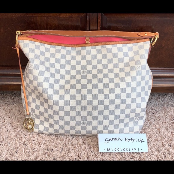 Louis Vuitton Handbags - RARE! Delightful MM Damier Azur HOT PINK
